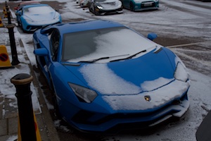 Snow Covered Lamborghini