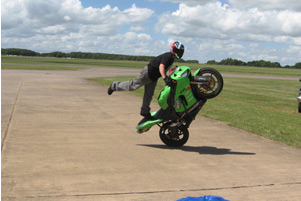 Stunt Rider entertaining the 'crowds'