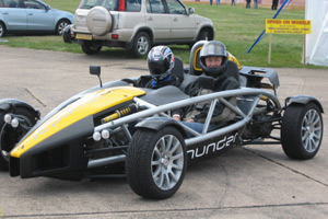 Nick about to go round the track in an Atom