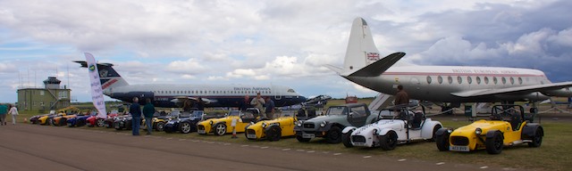 Line up of all the cars