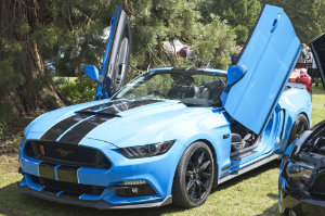 Why does a Mustang have lambo doors?